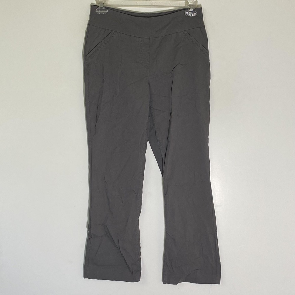 Westbound Dress Pants Womens 8 Short Gray Twill Pull‎ On Elastic Waist Pockets